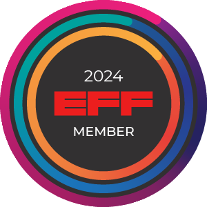2024 Electronic Frontier Foundation member
            badge