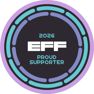 2026 Electronic Frontier Foundation member
            badge